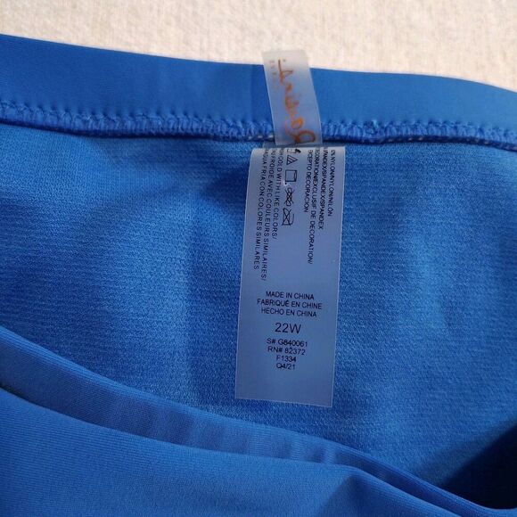 Raisins Curve Blue Tankini Two Piece Swimsuit Beach Bright Tropical Sz 24W 22W - Picture 8 of 14